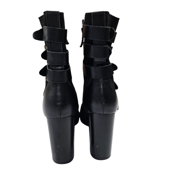 MNG Mango Boots Size 38 Black Bootie Military - Picture 4 of 10
